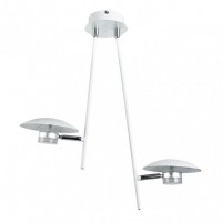 Distribuidor - Lâmpadas Diversas | Lâmpadas Modernas | COLGANTE CIUDAD DEL CABO 2L 12W 4000K BLANCO/PLATA 1080 LM 52X49X15 CM DIRIGIBLE Y ORIENTABLE Ref: 153692074